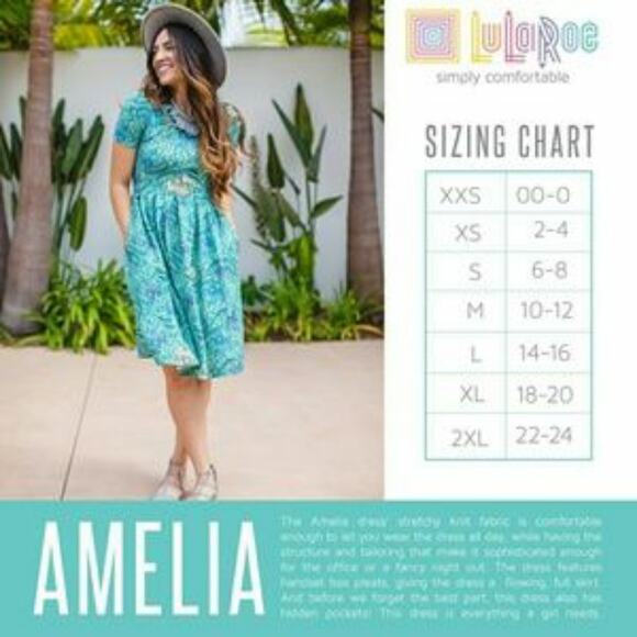NWT Lularoe Amelia Dress in a XS - Picture 8 of 8